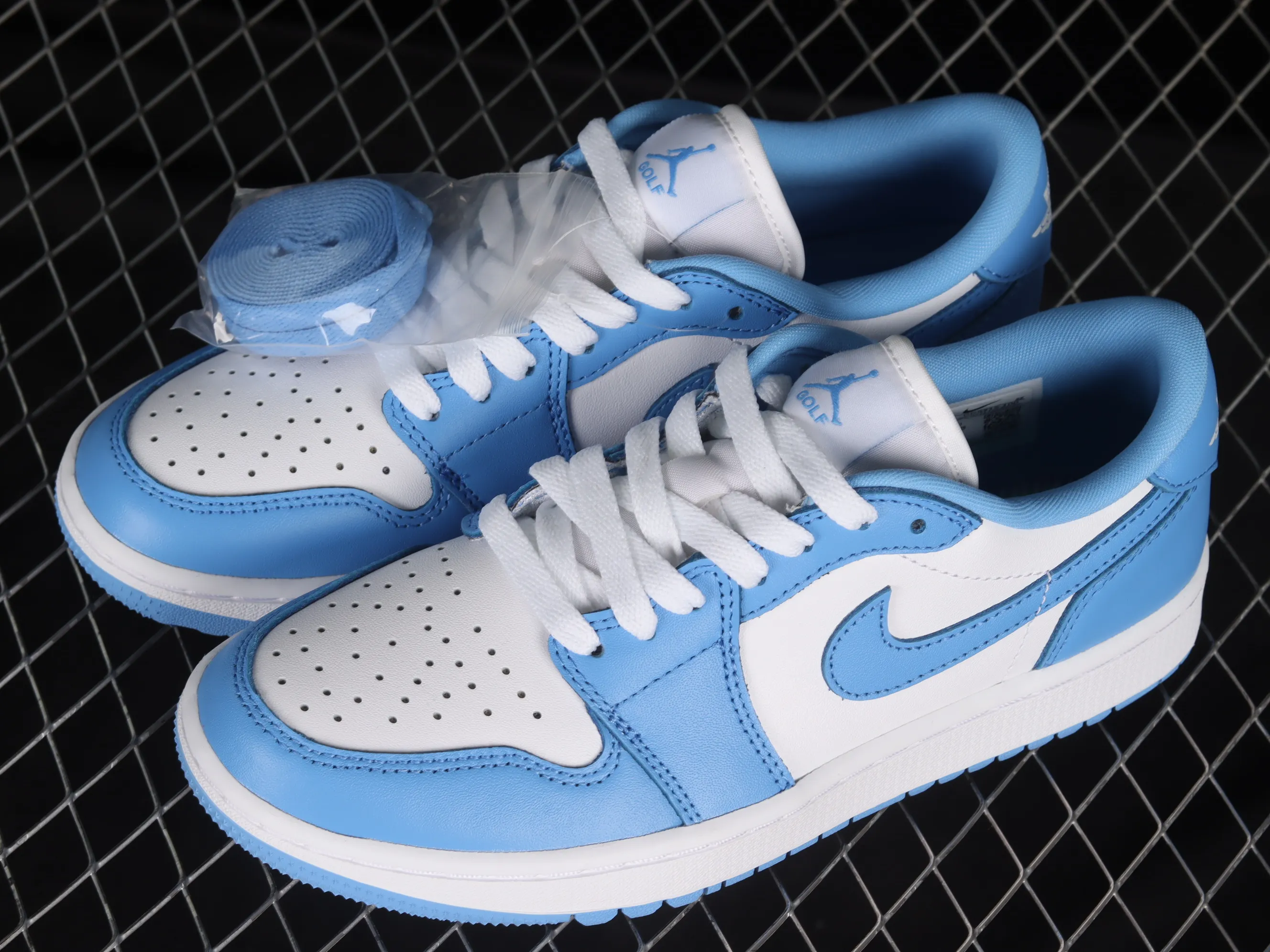 All categories Air Jordan Jordan series basketball shoes Air Jordan 1 Low G version pure original Air Jordan 1 Low Golf "UNC" AJ1 Joe 1 new golf version North Carolina blue color DD9315-100